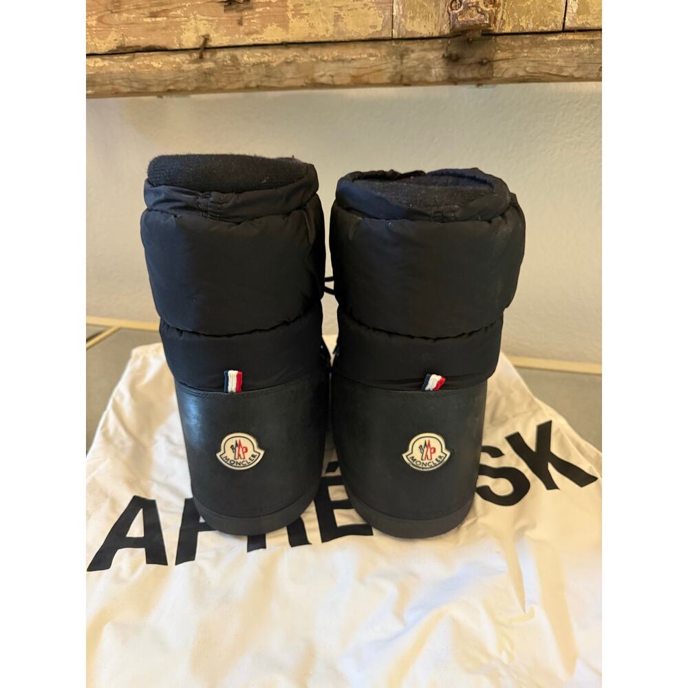 MONCLER Apres Ski Moon Boots Snow Boots Black Women Euro 39 US 9 - Picture 10 of 12